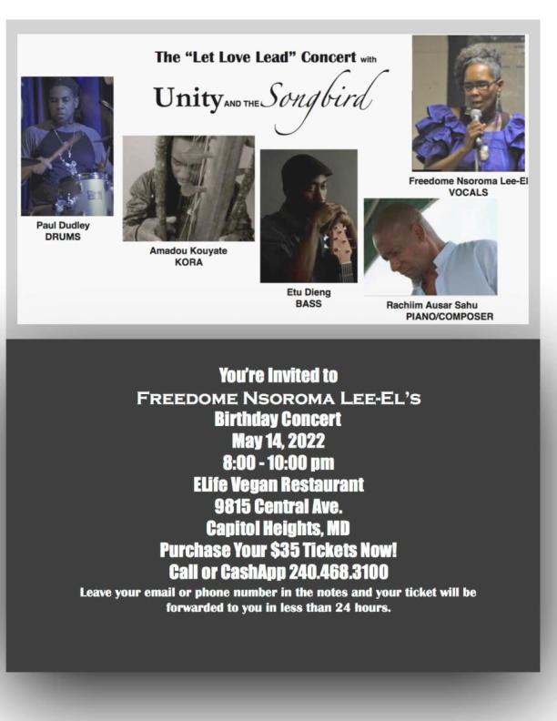 The "Let Love Lead" Concert with Unity & The Songbird